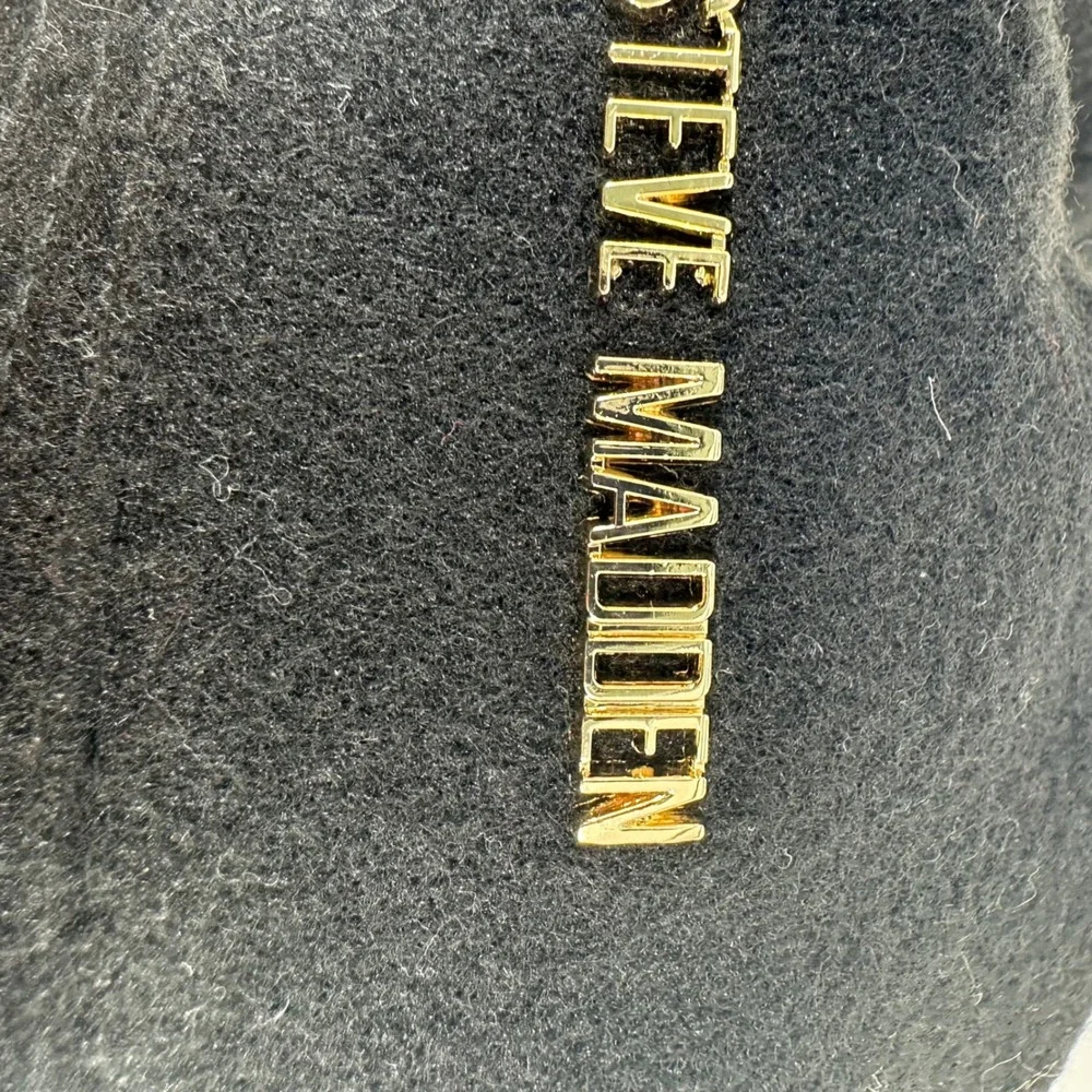 Steve Madden Black Bucket Hat Gold Logo SMA-1288 One Size‎ New With Tags